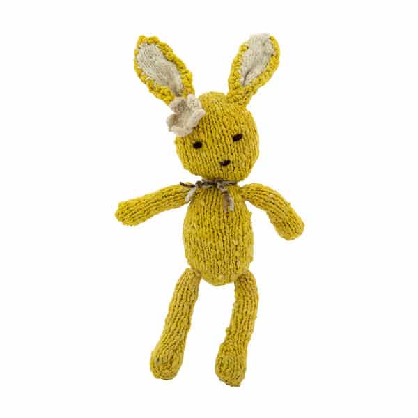 Ditsy Rabbit - Cream, Blue, Yellow, Beetroot - Image 3
