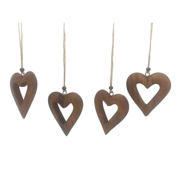 Hand-carved wooden heart - Image 3