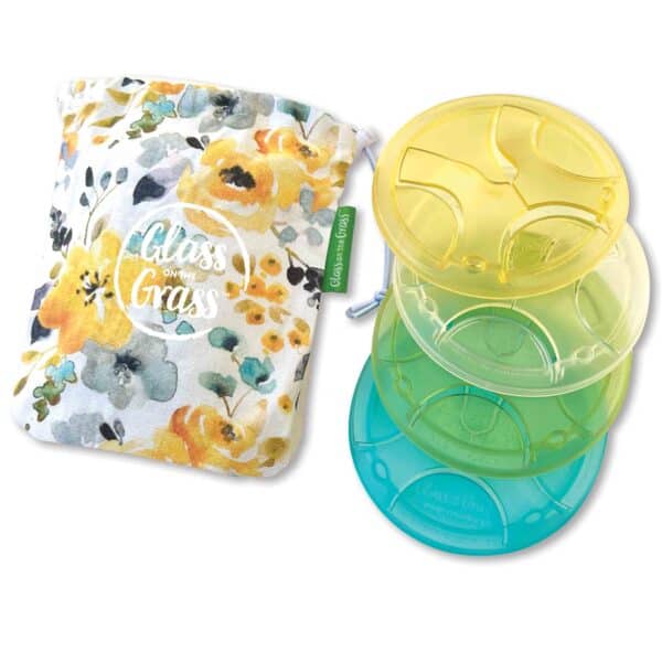 Four Resin Coasters - Sunny