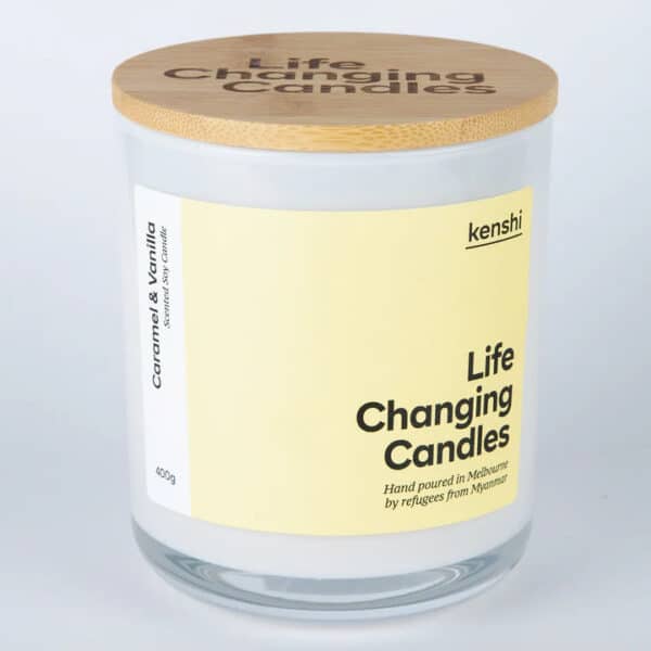 Large Kenshi Candle - Caramel & Vanilla 400g - Image 2
